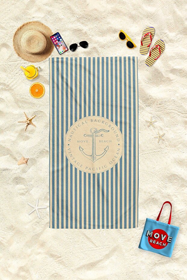 Beach and Bath Patterned Towel - 1