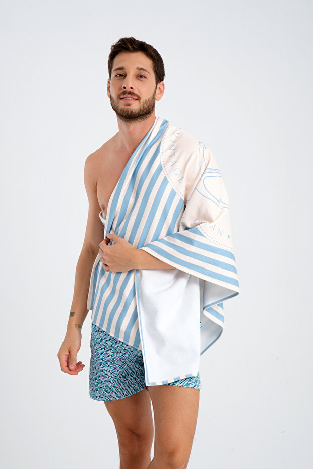 Beach and Bath Patterned Towel - 6