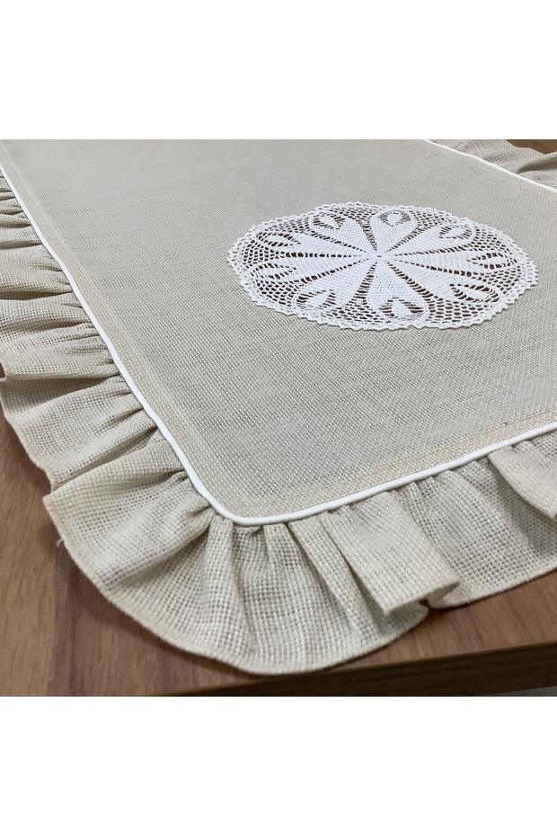 El Örme Dantelli Runner - 45*150 Cm - 5