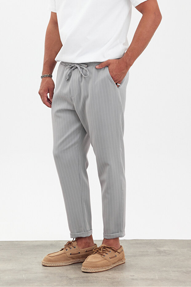 Çizgili Regular Erkek Pantolon - 6