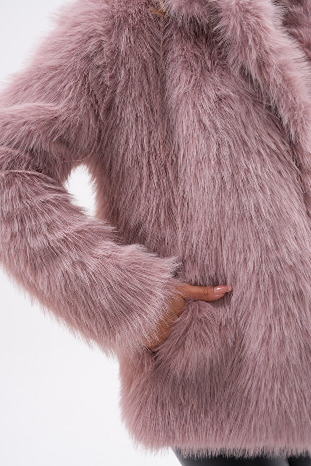 سترة بياقة فروي - 8