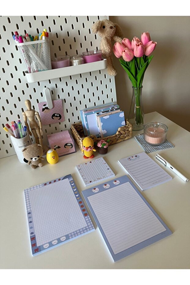 Mavi Ayıcık Set Memopad/notepad/defter - 2