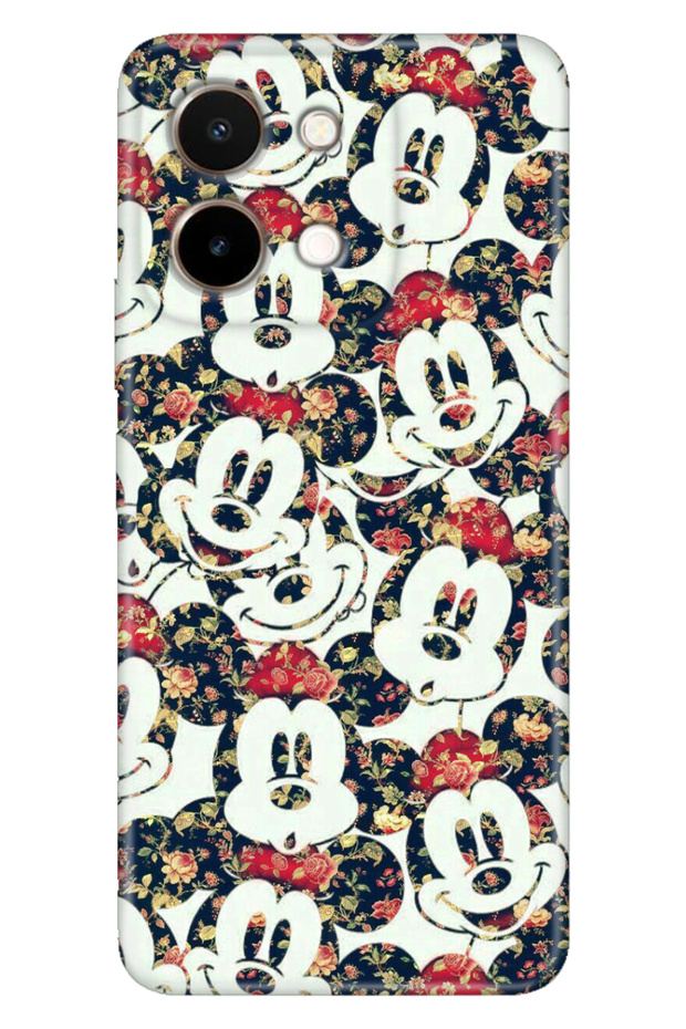 Vivo Y28 Compatible Case Silicone Patterned Vivoy28 Printed Mouse