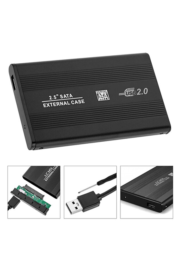 HARDDİSK KUTUSU SSD HDD 2.5 SATA USB 2.0 GAB-HK20 - 1