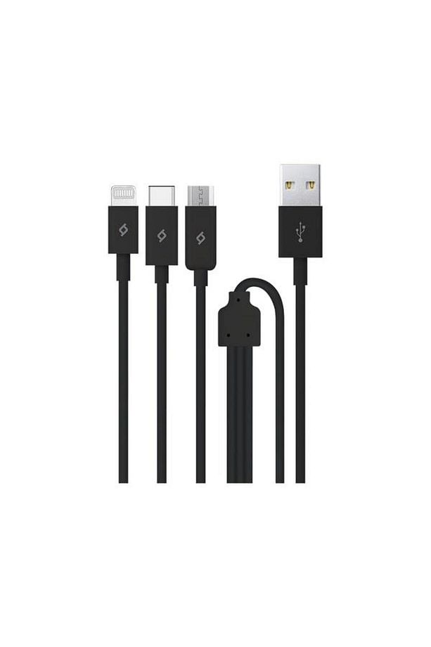 3'Lü Şarj Kablosu  Lightning / Type-C / Micro / USB-A 2DK7521 - 1