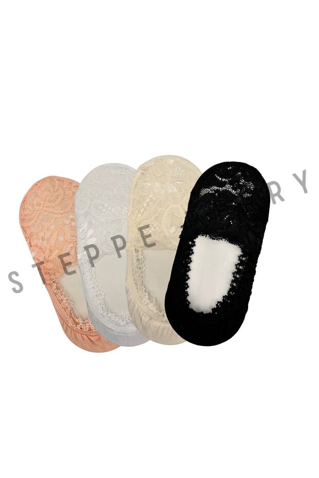 4-Piece Comfortable Children's Lace Ballerina Socks