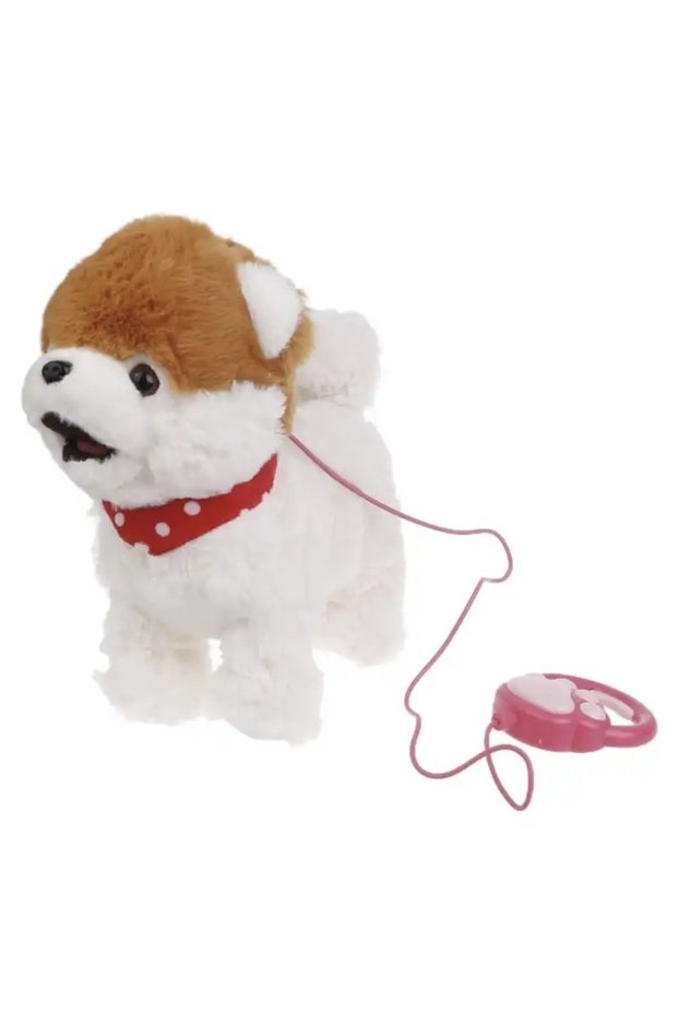 Sound-Sensitive, Touch-Activated, Barking, Walking, Leashed, Cute Dog Birthday Gift for Children