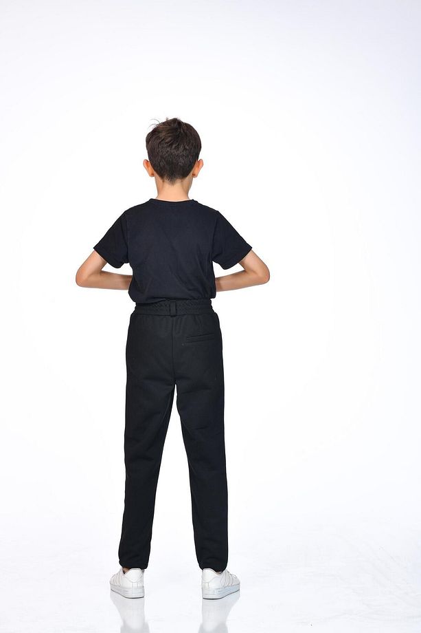 Jogger Erkek Çocuk Okul Pantolonu Siyah - 4