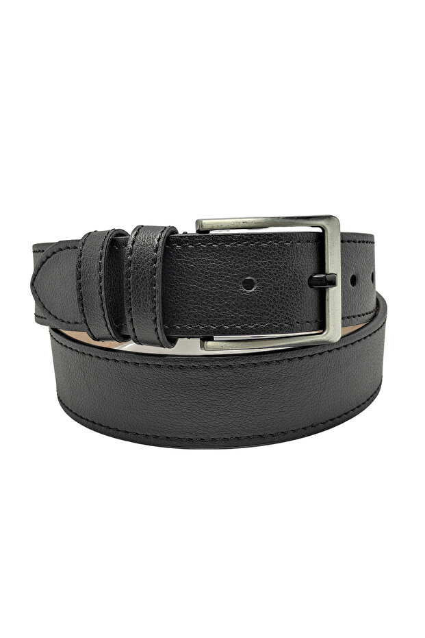 Men's Black Oversize Sports Belt