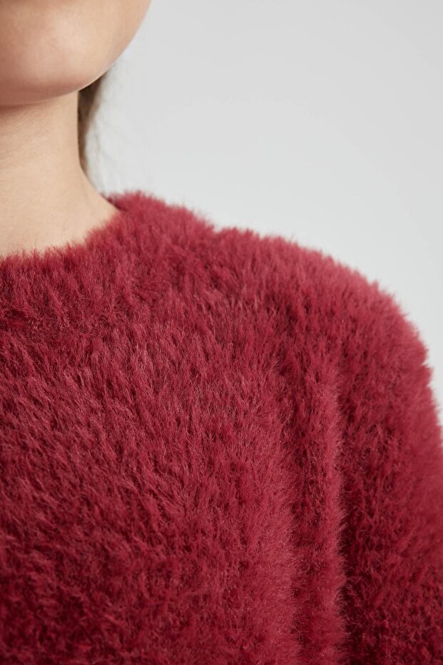 Kız Çocuk Bisiklet Yaka Triko Kazak Y2640a623wn - 5