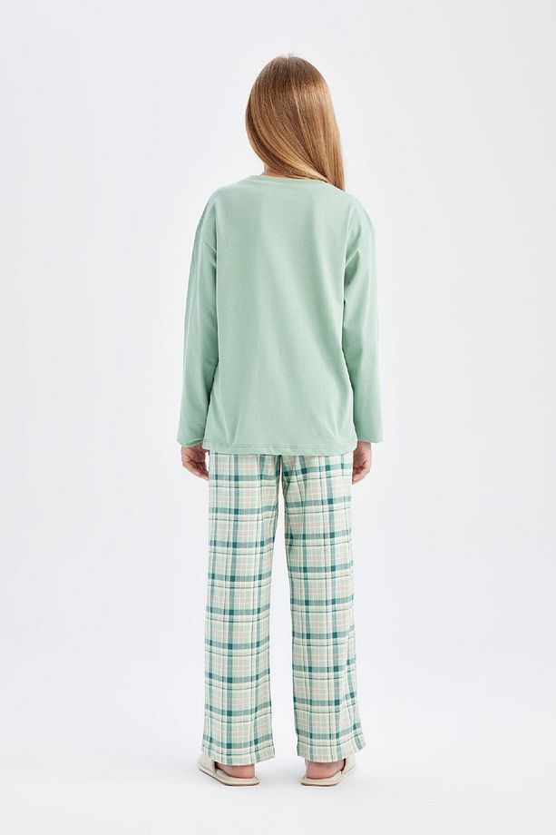 Kız Çocuk Pijama Takımı Ayı Baskılı Uzun Kollu Üst Uzun Alt D3723a824au - 6