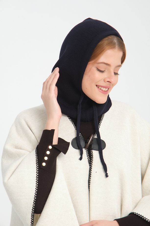 Ayarlanabilir Triko Başlık, Balaclava, Triko Başlık, Bere, Kapüşonlu Başlık, Triko Örgü Balaclava - 7