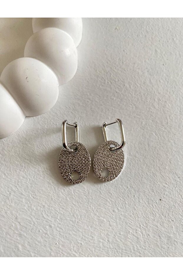 أقراط لوني من الفضة - 1