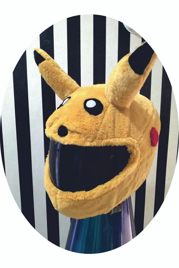 Kask Kılıfı Peluş Pikachu - 3