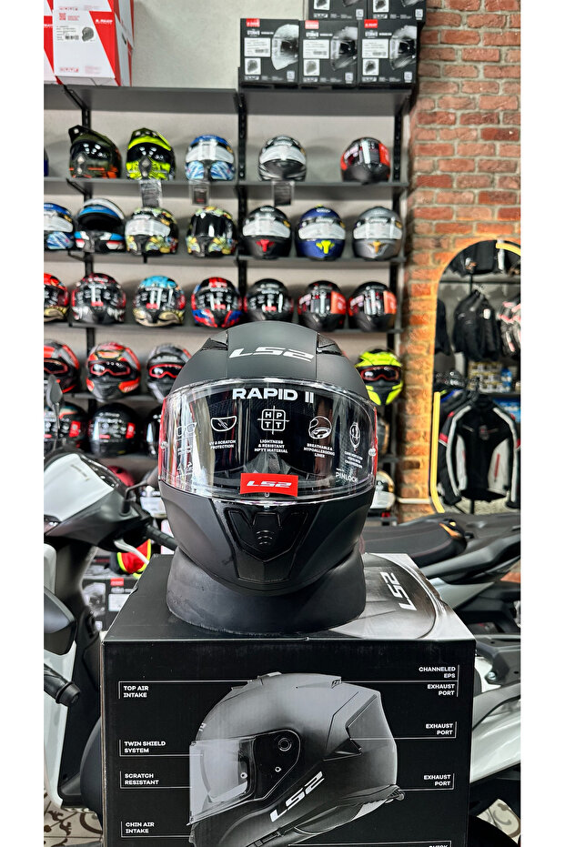 RAPID 2 MAT SİYAH KASK - 3