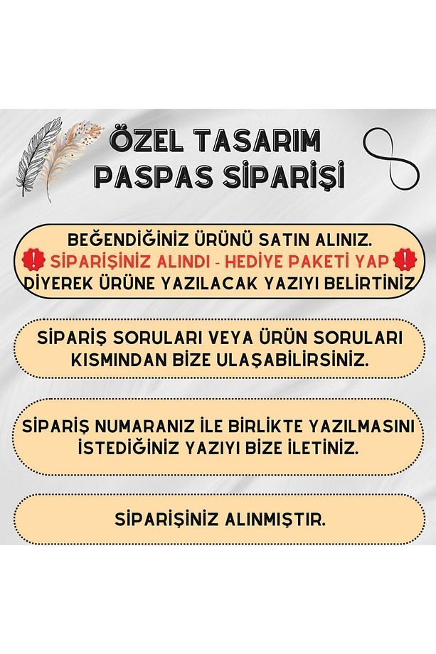 Modern Dijital Baskı - Gri Tatlı Çift Paspas - Kapı Önü Paspası - 2