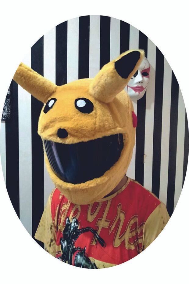 Kask Kılıfı Peluş Pikachu - 2
