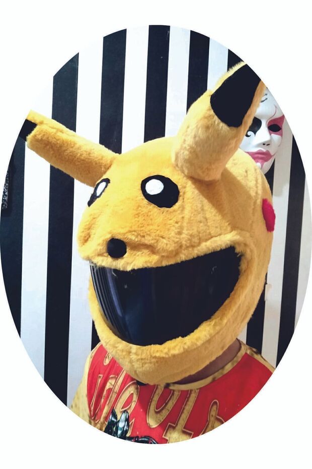 Kask Kılıfı Peluş Pikachu - 1
