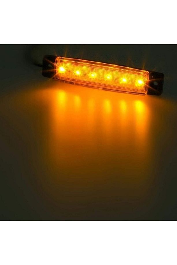 Dorse Parmak Lamba 12 -24 Volt 6 Ledli (SARI RENK)10 Adet Parmak Led Dorse Kamyon Led Lamba - 2