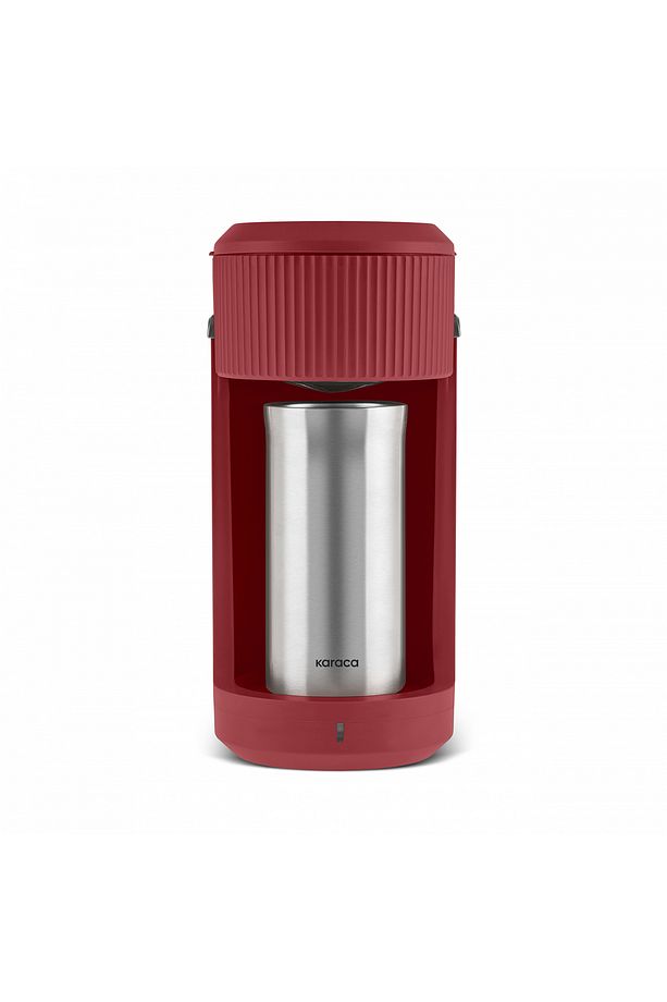 Mono Personal Filtre Kahve Makinesi ve İnox Kişisel Termos Hediyeli Red - 4