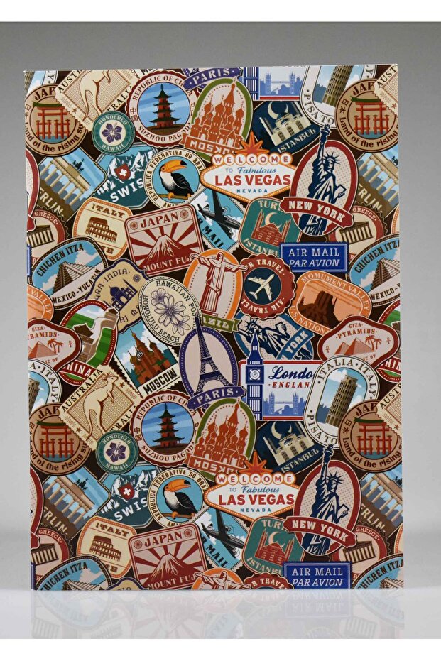 Pul Pattern Striped A4 Notebook - 1