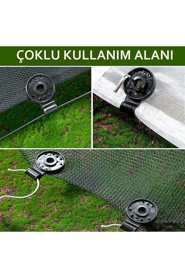 50 Adet - File, Branda, Güneşlik, Karavan Çadırı, Muşamba Klipsi - Sabitleme Kelepçesi - 4