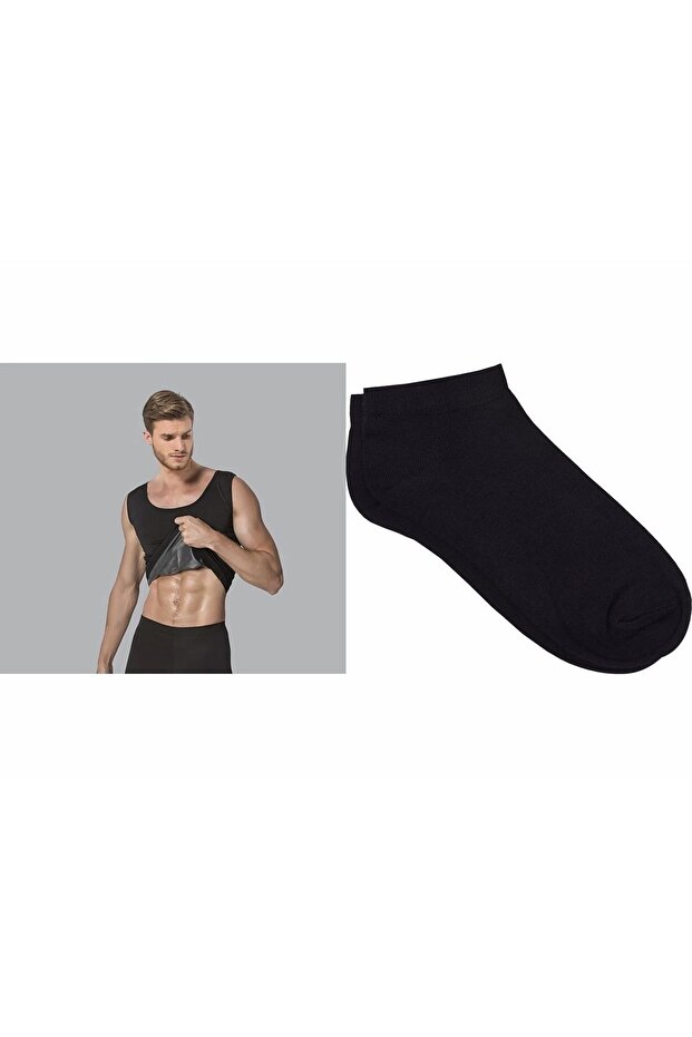 Fit and Healthy Size Men's Sauna Athlete Ballerina Socks with Gift