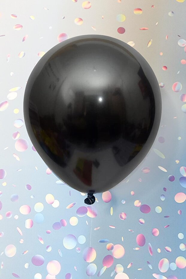 Metallic Black Balloon 12" 30 Cm Metallic Balloon 10 Pack