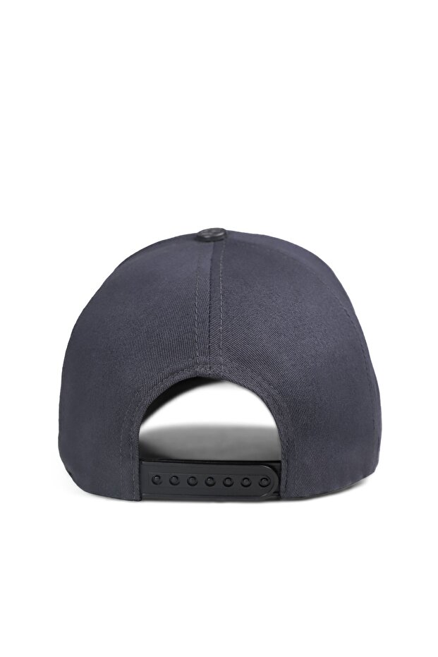 V1 Never Give Up Logolu Siyah-antrasit Beyzbol Şapka - 5