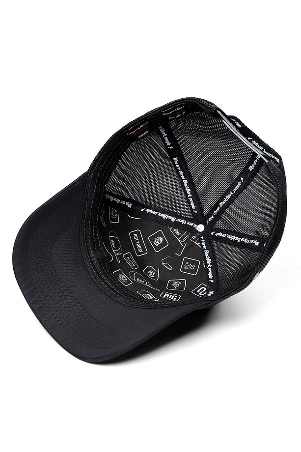 V1 Trucker Aslan - 4bs Kod Logolu Unisex Siyah Şapka (CAP) - 4