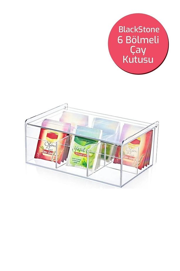 6 Bölmeli Çay Kutusu Poşet Bitki Çay Kabı - 2