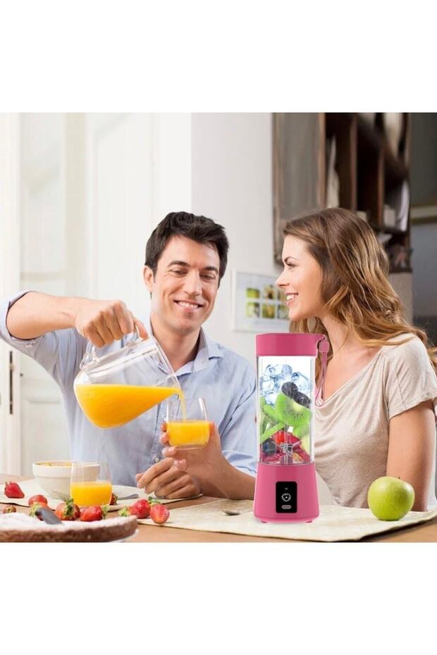 A Kalite 400ml Şarjlı Taşınabilir Buz Kırabilir Smoothie Blender Meyve Sıkacağı - 3