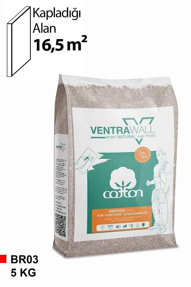 Isı Ve Ses Yalıtımlı Sürülen Duvar Kağıdı | Kendinden Yapışkanlı | Sütlü Kahve| BR03-5 Kg | 16,5m² - 3