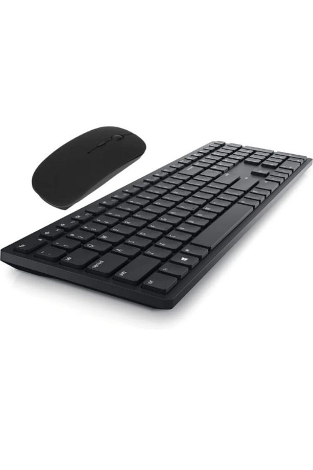 Ultra Slim Tv Pc Mobile Tablet Uyumlu Kablosuz Q Klavye Mouse Set Siyah 2.4 Ghz Wireless Set Numlock - 4