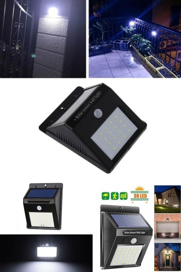 Sensörlü Solar Duvar Lambası 20 Ledli - 2