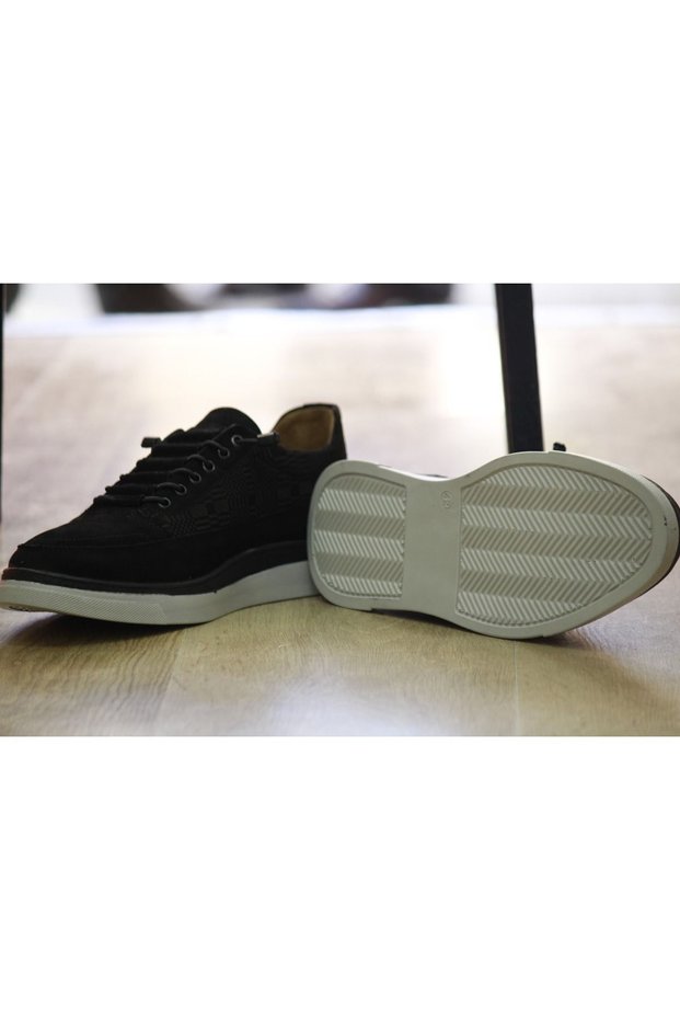 Men's Summer Sporty Shoes Genuine Leather Faylon Sole Smart Lacing Otobetik Nubuck