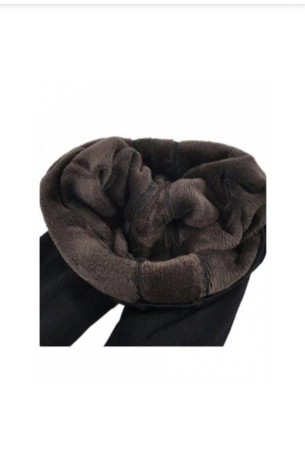 Women's Black Plush Lined Winter Thermal Leggings