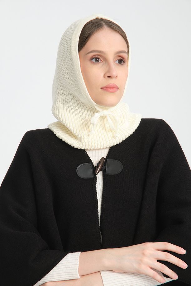 Ayarlanabilir Triko Kalın Örgü Başlık, Balaclava, Triko Başlık, Bere, Kapüşonlu Başlık, Triko Örgü - 4