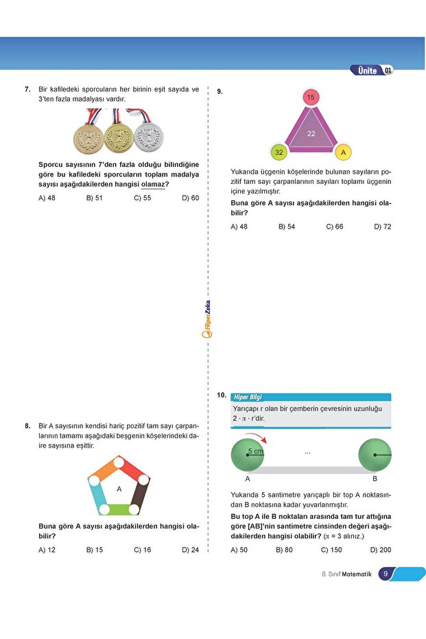 2026 8. Sınıf Bal Matematik Soru Bankası | Yusuf Karakoyun - 7