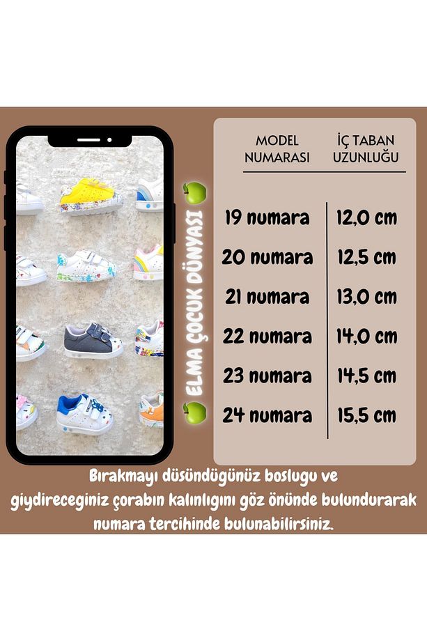 Ortopedik Işıklı Minie Mouse Hafif Rahat Yumuşak Esnek İlkadım Kız Çocuk Sneaker Spor Ayakkabı - 8