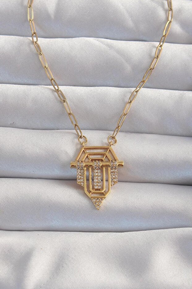 Steel Gold Serenay Necklace (45 cm)