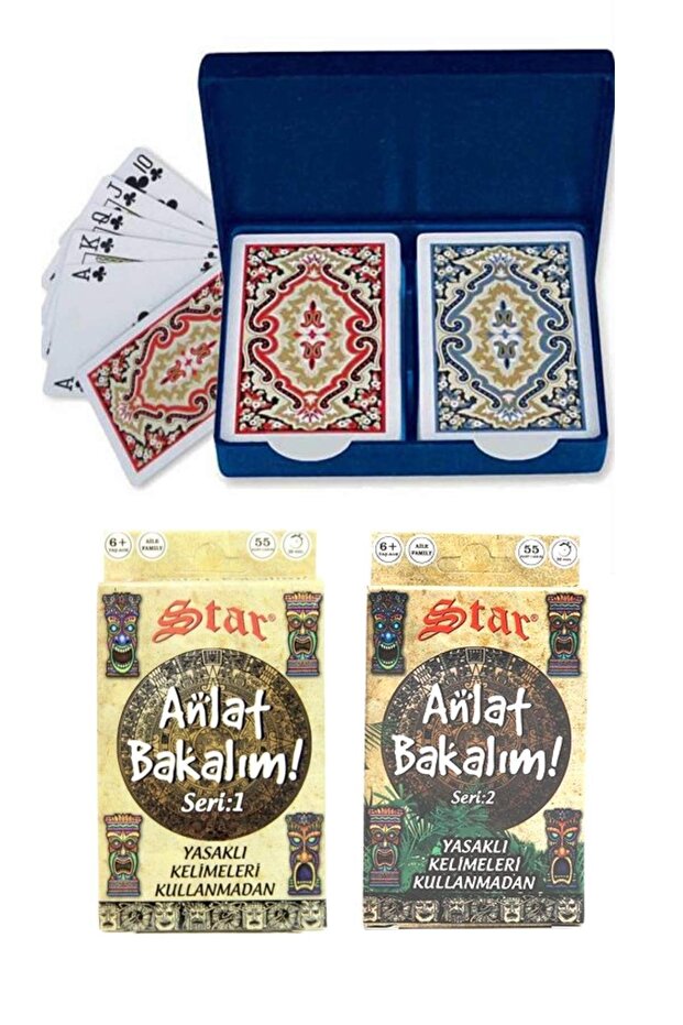 Tell Us Cards Word Game Series 1 and 2 Angora Kem Plastic Playing Cards