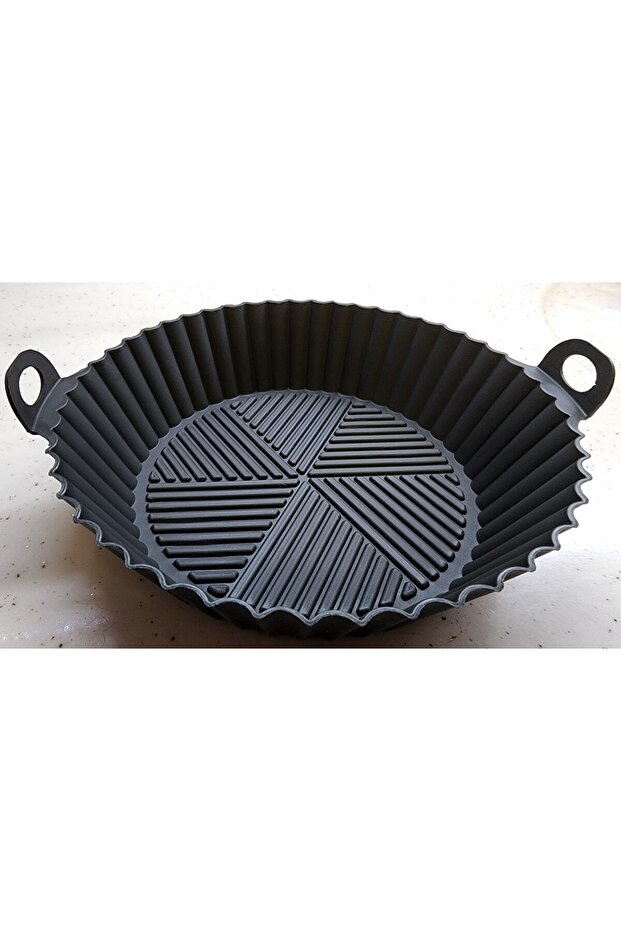 طبق الخبز السيليكون لجهاز Airfryer باللون الأسود - 4