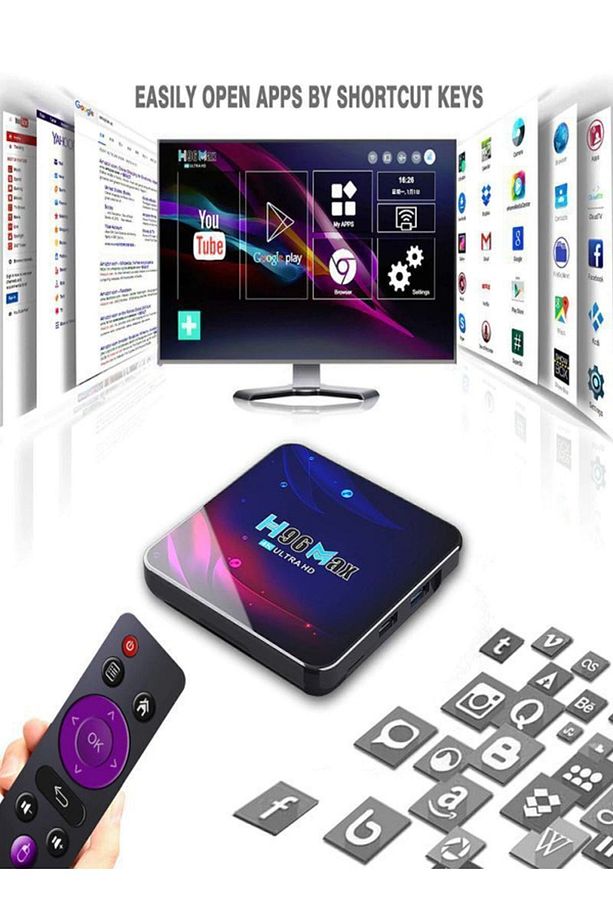 H96 Max V11 /4-64 Gb Androıd Tv Box 4k Androıd11 - 4