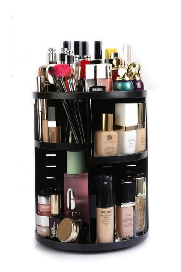Make Up Siyah 360 Derece Dönebilen Makyaj Organizeri - 1