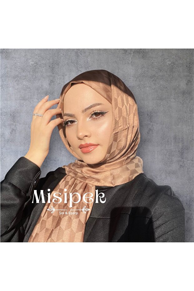 شال جاكار حريري بنمط شرنقة - 1