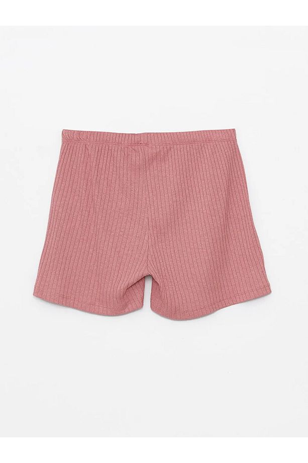 LCW ECO Bisiklet Yaka Düz Kısa Kollu Kadın Şortlu Pijama Takımı - 4