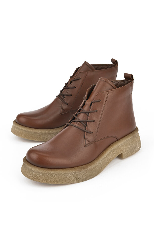 , Kadın Hakiki Deri Bot 14319Z66195 Taba - 5