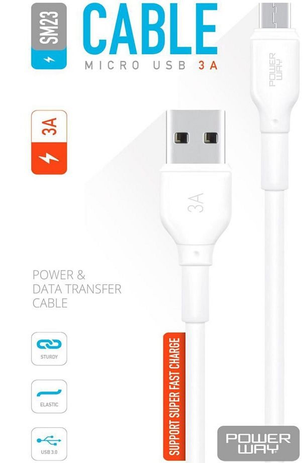 SM23 3A Amper Micro USB Hızlı Şarj ve Data Kablo 1MT - 1