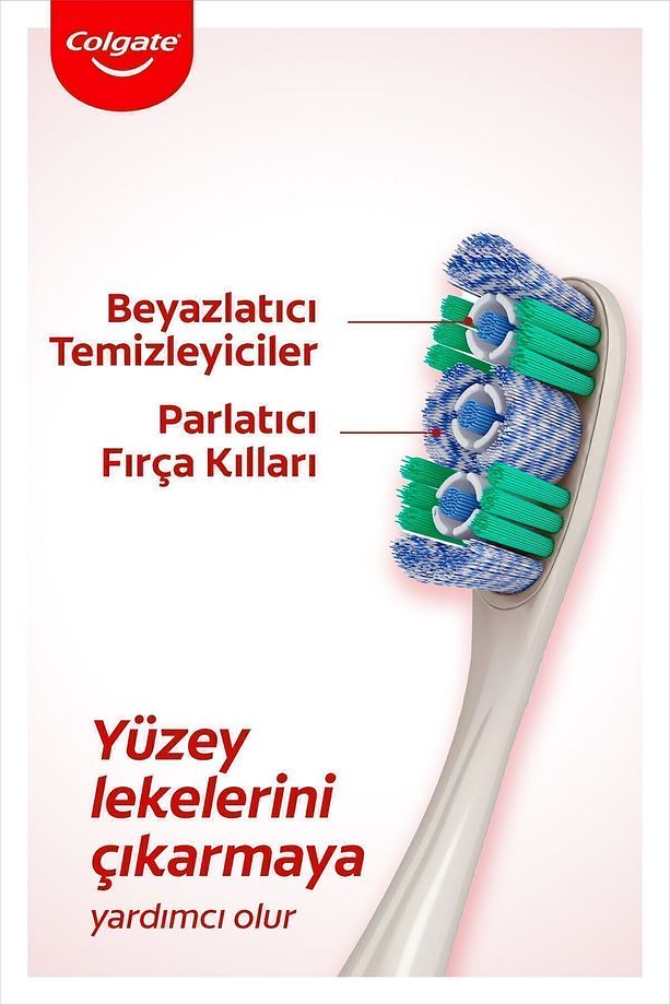 360 Optik Beyaz Dil ve Yanak Temizleyicili Orta Beyazlatıcı Diş Fırçası  1+1 - 3